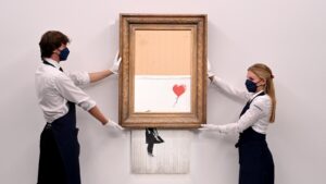 Banksy’s Evolving Artwork: From ‘Girl with Balloon’ to ‘Love is in the Bin’